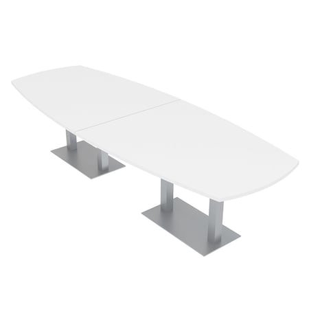 Skutchi Designs 45 in W, 145 in L, 29 in H, Engineered Wood Top, White HAR-ABOT-46X143-DOU-XD09